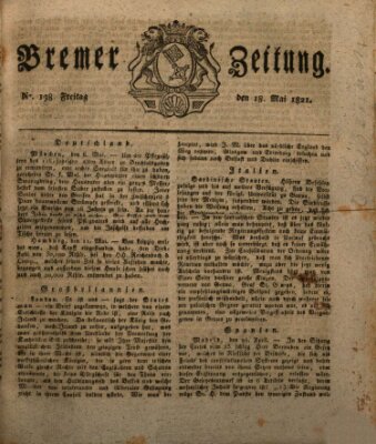 Bremer Zeitung Freitag 18. Mai 1821