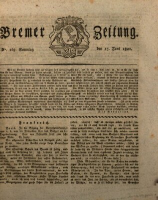 Bremer Zeitung Sonntag 17. Juni 1821