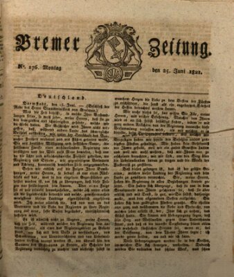 Bremer Zeitung Montag 25. Juni 1821