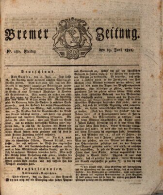 Bremer Zeitung Freitag 29. Juni 1821