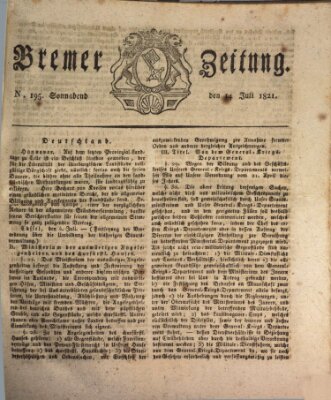 Bremer Zeitung Samstag 14. Juli 1821