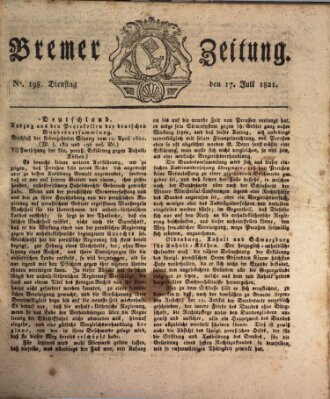 Bremer Zeitung Dienstag 17. Juli 1821