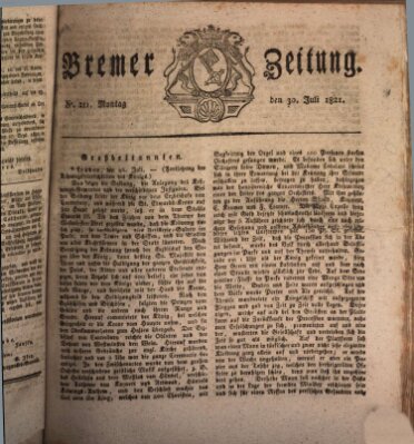 Bremer Zeitung Montag 30. Juli 1821