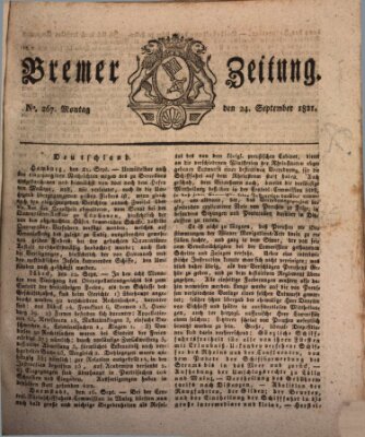 Bremer Zeitung Montag 24. September 1821