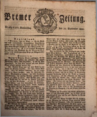 Bremer Zeitung Donnerstag 27. September 1821