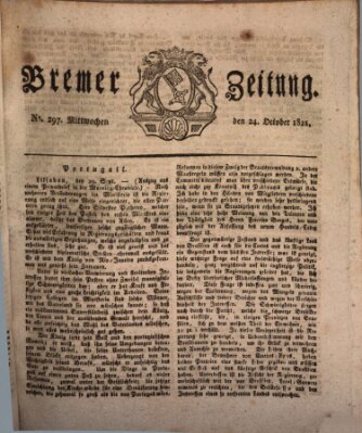 Bremer Zeitung Mittwoch 24. Oktober 1821