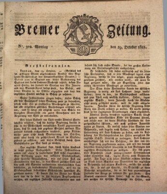 Bremer Zeitung Montag 29. Oktober 1821