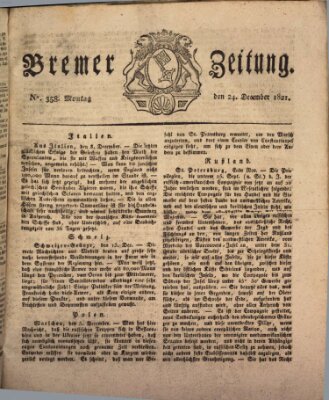 Bremer Zeitung Montag 24. Dezember 1821