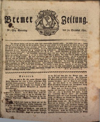 Bremer Zeitung Sonntag 30. Dezember 1821