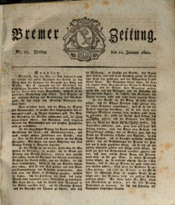 Bremer Zeitung Freitag 11. Januar 1822