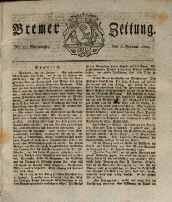 Bremer Zeitung Mittwoch 6. Februar 1822