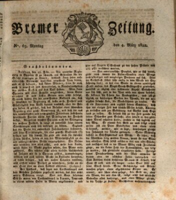 Bremer Zeitung Montag 4. März 1822