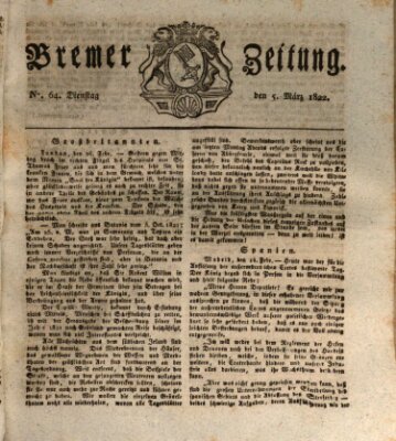 Bremer Zeitung Dienstag 5. März 1822