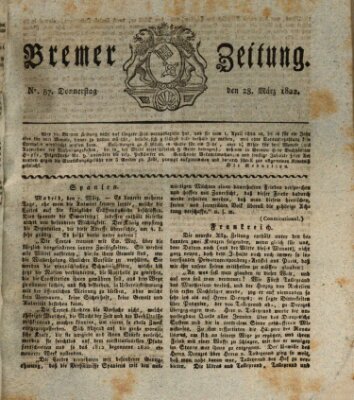 Bremer Zeitung Donnerstag 28. März 1822