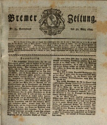 Bremer Zeitung Samstag 30. März 1822