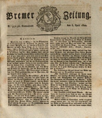 Bremer Zeitung Samstag 6. April 1822