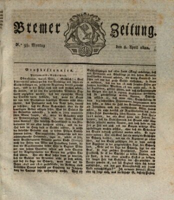 Bremer Zeitung Montag 8. April 1822