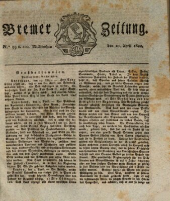 Bremer Zeitung Mittwoch 10. April 1822