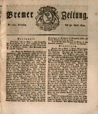 Bremer Zeitung Tuesday 30. April 1822