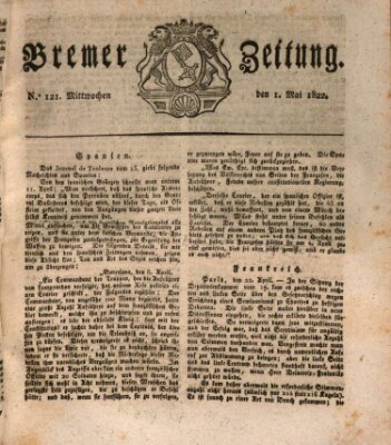 Bremer Zeitung Mittwoch 1. Mai 1822