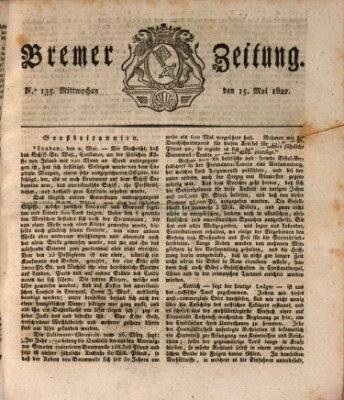 Bremer Zeitung Mittwoch 15. Mai 1822