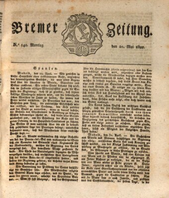 Bremer Zeitung Montag 20. Mai 1822