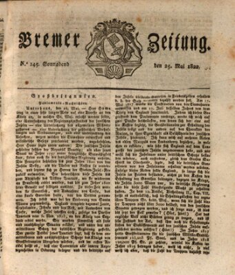 Bremer Zeitung Samstag 25. Mai 1822