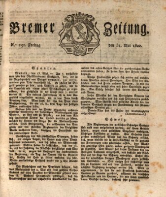 Bremer Zeitung Freitag 31. Mai 1822