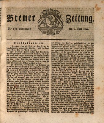 Bremer Zeitung Samstag 1. Juni 1822