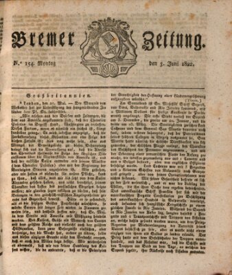 Bremer Zeitung Montag 3. Juni 1822