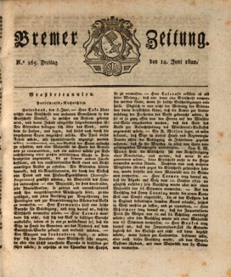 Bremer Zeitung Freitag 14. Juni 1822