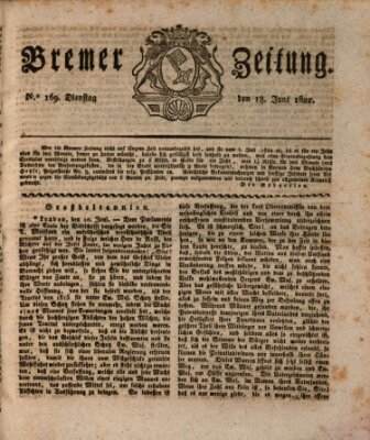 Bremer Zeitung Dienstag 18. Juni 1822