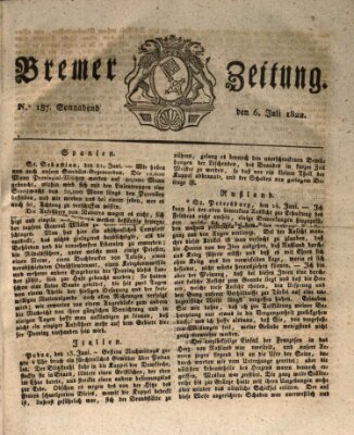 Bremer Zeitung Samstag 6. Juli 1822