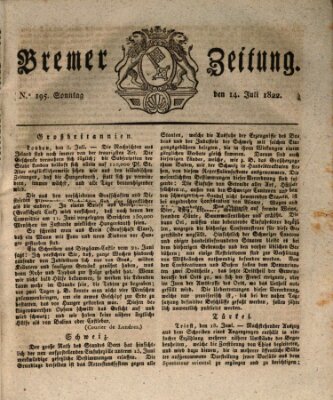 Bremer Zeitung Sonntag 14. Juli 1822