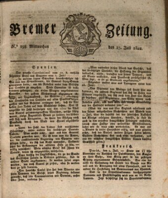 Bremer Zeitung Mittwoch 17. Juli 1822