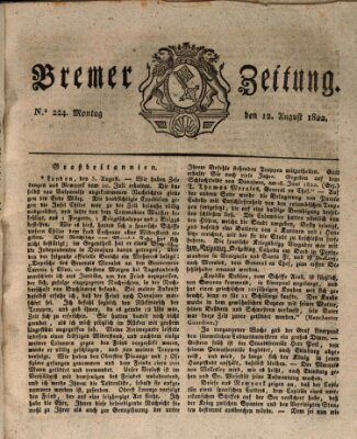 Bremer Zeitung Montag 12. August 1822