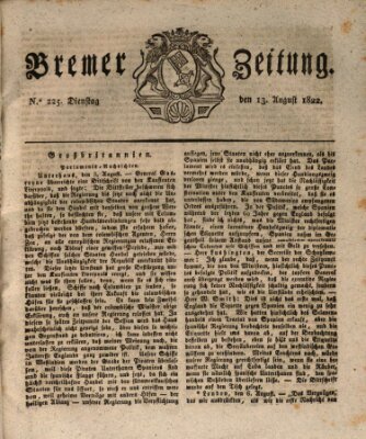 Bremer Zeitung Dienstag 13. August 1822