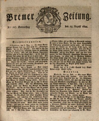 Bremer Zeitung Donnerstag 15. August 1822