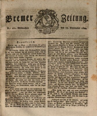 Bremer Zeitung Mittwoch 18. September 1822