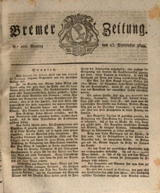 Bremer Zeitung Montag 23. September 1822