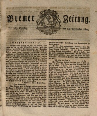 Bremer Zeitung Dienstag 24. September 1822