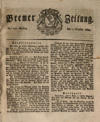 Bremer Zeitung Montag 7. Oktober 1822