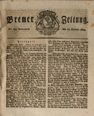 Bremer Zeitung Samstag 12. Oktober 1822