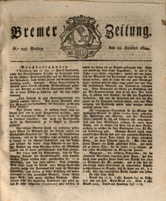 Bremer Zeitung Freitag 25. Oktober 1822