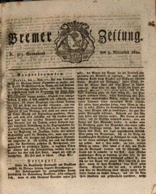 Bremer Zeitung Samstag 9. November 1822