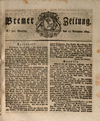 Bremer Zeitung Sonntag 17. November 1822