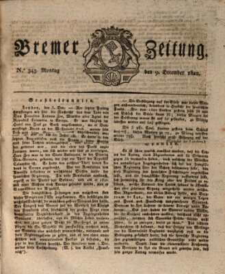 Bremer Zeitung Montag 9. Dezember 1822