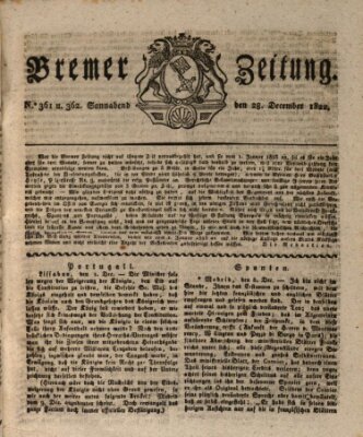 Bremer Zeitung Samstag 28. Dezember 1822