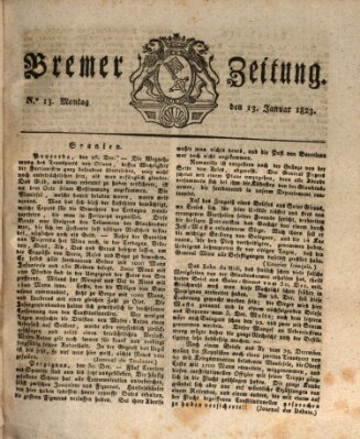 Bremer Zeitung Montag 13. Januar 1823