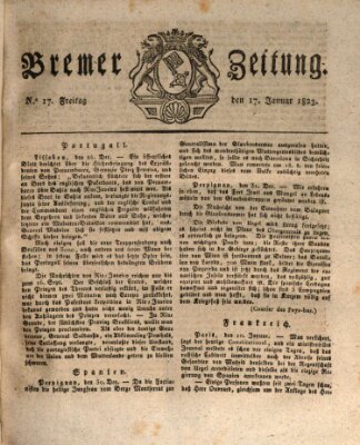 Bremer Zeitung Freitag 17. Januar 1823